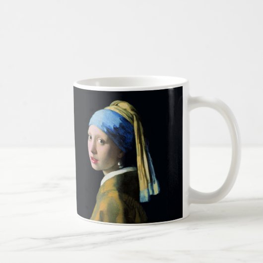 Jan Vermeer Girl mit Perle und Barockkunst Kaffeetasse (Rechts)