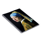 Jan Vermeer Girl mit Perle und Barockkunst Notizblock (Rechte Seite)