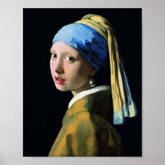 Jan Vermeer Girl mit Perle und Barockkunst Poster (Vorne)
