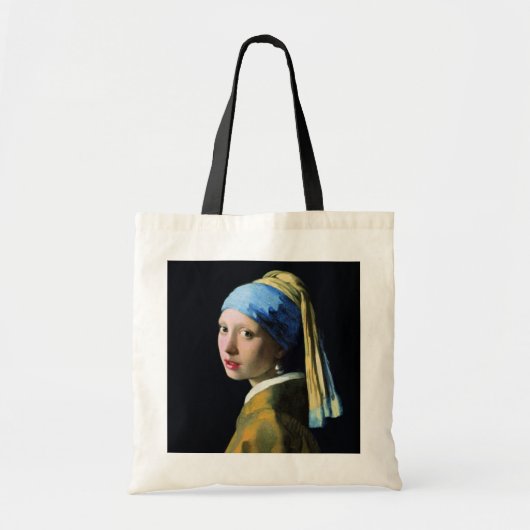 Jan Vermeer Girl mit Perle und Barockkunst Tragetasche (Vorne)