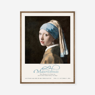 Jan Vermeer Girl mit Perlmutt, Kunstausstellung Poster