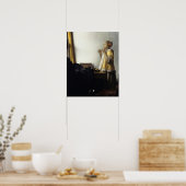 Jan Vermeer, Junge Frau mit Perlenschnur Poster (Küche)