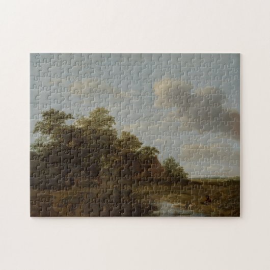 Jan Vermeer van Haarlem, Landschaft mit Bauernhof Puzzle (Horizontal)