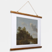 Jan Vermeer van Haarlem, Landschaft mit Bauernhof Wandteppich Mit Holzrahmen (Gewinkelt)