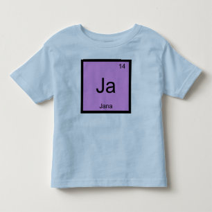 Jana Name Chemie Element Periodensystem Kleinkind T-shirt