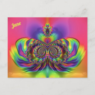 JANE ~ 3D Design Pattern ~ Multi Colors Postkarte