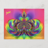 JANE ~ 3D Design Pattern ~ Multi Colors Postkarte (Vorderseite)