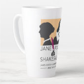 Jane Austen and Shakespeare Latte Mug Milchtasse (Linke Ecke)