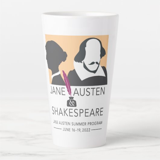 Jane Austen and Shakespeare Latte Mug Milchtasse (Vorderseite)