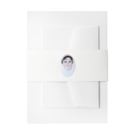 Jane Austen Aquarell Portrait Bly Bands. Einladungsbanderole