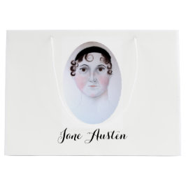 Jane Austen Aquarell Portrait Bücher Tasche. Große Geschenktüte