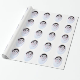 Jane Austen Aquarell portrait wraping Papier. Geschenkpapier