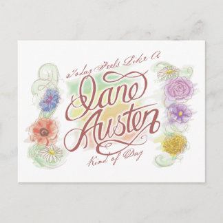 Jane Austen-Art der Tagespostkarte Postkarte