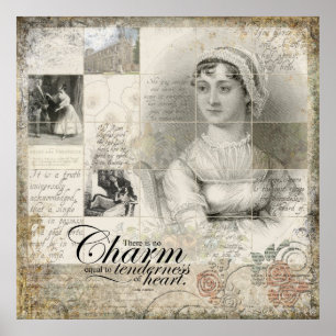 Jane Austen art print Poster