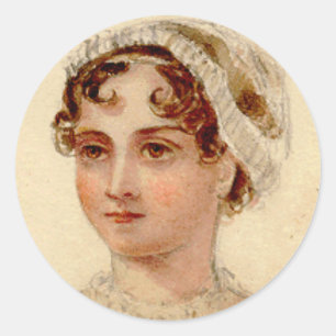 Jane Austen-Aufkleber Runder Aufkleber