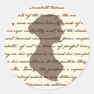 Jane Austen-Aufkleber Runder Aufkleber