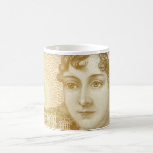 Jane Austen, Banknote, Buchliebhaber Kaffeetasse (Mittel)