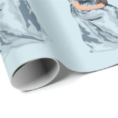 Jane Austen Blue Wrapping Paper Geschenkpapier (Rolleneckpunkt)