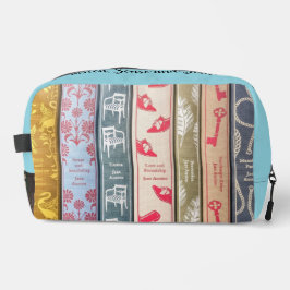 Jane Austen Books + Quote (blue) Waschbeutel