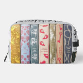 Jane Austen Books + Quote (gray) Waschbeutel (Rückseite)