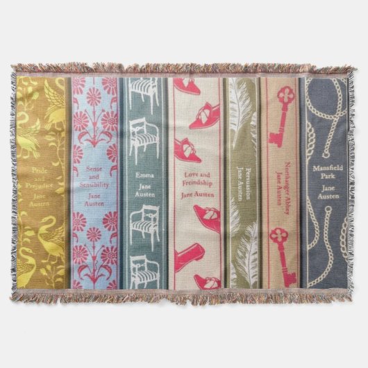Jane Austen Books Throw Blanket Decke (Vorderseite)