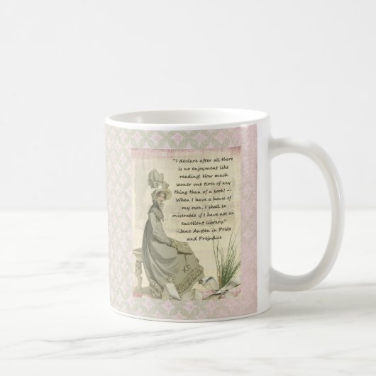 Jane Austen-Buch-Liebhaber Kaffeetasse (Rechts)