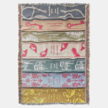 Jane-Austen-Bücher-Wurfdecke