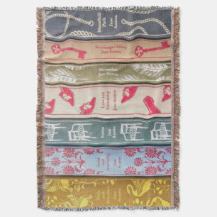 Jane-Austen-Bücher-Wurfdecke Decke