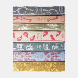Jane-Austen-Bücher-Wurfdecke Fleecedecke