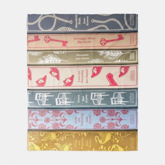 Jane-Austen-Bücher-Wurfdecke Fleecedecke (Vorderseite)