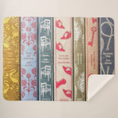 Jane-Austen-Bücher-Wurfdecke Sherpadecke (Vorderseite (Horizontal))