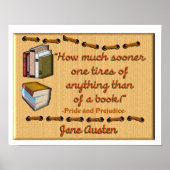 Jane Austen Buchquote - Poster (Vorne)