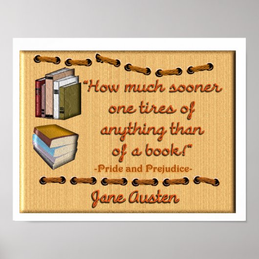 Jane Austen Buchquote - Poster (Vorne)