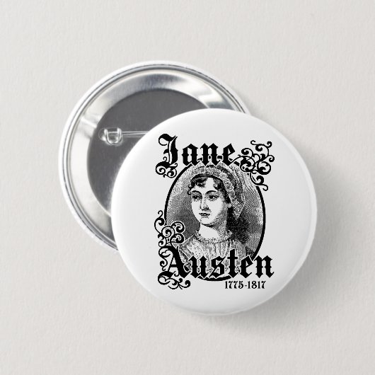 Jane Austen Button (Vorne & Hinten)