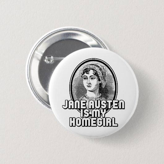 Jane Austen Button (Vorne & Hinten)