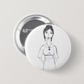 Jane Austen Button (Vorne & Hinten)