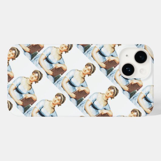 Jane Austen Case-Mate iPhone Case (Rückseite (Horizontal))