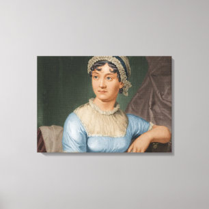 Jane Austen Color Portrait Fine Art Leinwand