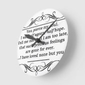 Jane Austen Consuasion Zitat Runde Wanduhr (Winkel)