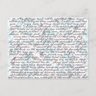 Jane Austen Damask Postkarte