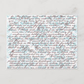 Jane Austen Damask Postkarte (Vorderseite)