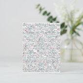 Jane Austen Damask Postkarte (Stehend Vorderseite)