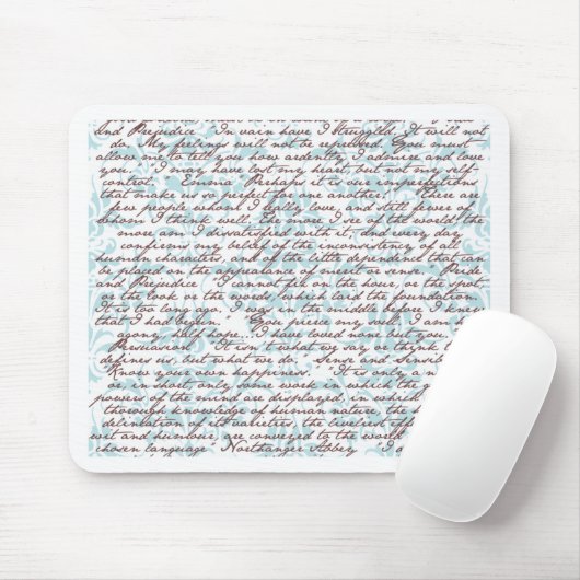 Jane Austen-Damast Mousepad (Mit Mouse)