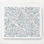 Jane Austen-Damast Mousepad (Vorne)