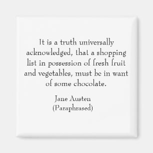 Jane-Austen-Einkaufsliste-Magnet Magnet