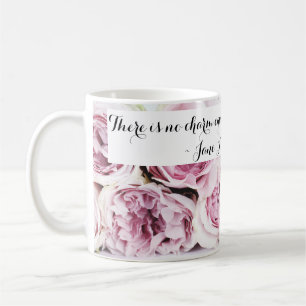 Jane Austen Emma Buch Zitat Rosa Rosa Floral Kaffeetasse
