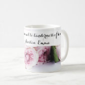 Jane Austen Emma Buchangebot Rosa Rose Floral Kaffeetasse (VorderseiteRechts)