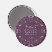 Jane Austen Emma Lila Floral Liebe Magnet (Vorderseite/Rückseite)