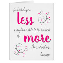 Jane Austen Emma Valentine's Card