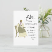 Jane Austen Emma Zuhause Comforts Zitat Einladung (Stehend Vorderseite)